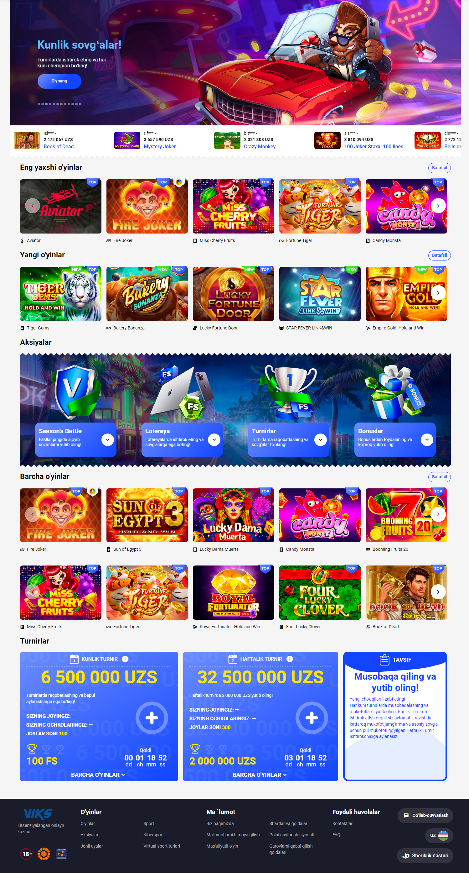 Omadingizni Viks Casino-ga ishoning va cheksiz imkoniyatlar dunyosini boshdan kechiring